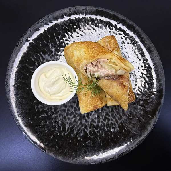 Блинчики с ветчиной и сыром